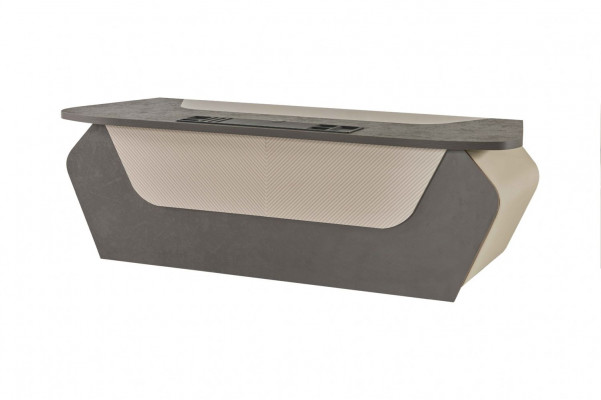 Bureautafel Grijs Twee kleuren Modern Rechthoekig Design Stijl Werkruimte
