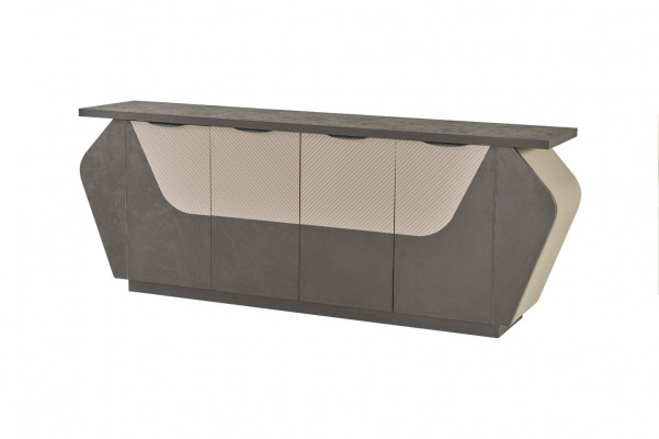 Werkkamer Dressoir Archiefkast Grijs Tweekleurig Opbergruimte Modern