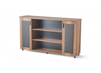 Archiefkast Dressoir Bruin Zwart Tweekleurig Modern Kantoor