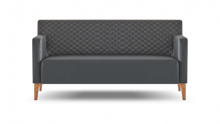 Werkplaatsset 5-delig Zwart 2x 3-zits 2x Fauteuil Bruin Salontafel