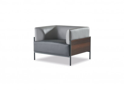 Lederen stoel bruin modern roestvrij staal hout universele designer stijl