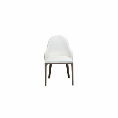 Witte eetkamerstoel designer leunstoelen houten poten designer gestoffeerde stoel