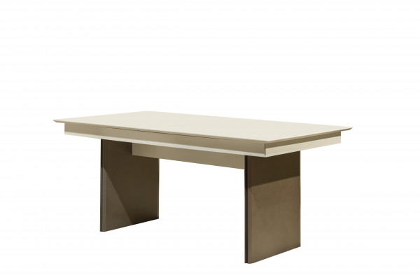 Wit-Bruine Eettafel Luxe Eetkamermeubels Uitschuifbare Houten Tafel