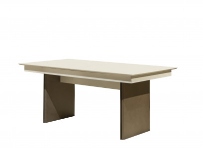 Wit-Bruine Eettafel Luxe Eetkamermeubels Uitschuifbare Houten Tafel