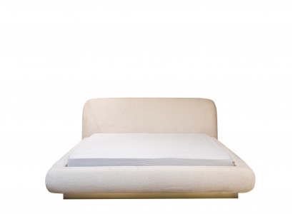 Modern wit gestoffeerd bed textielbed tweepersoonsbed luxe slaapkamermeubels