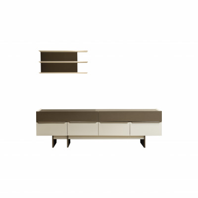 Moderne woonkamer set dressoir designer wandrek salontafel 3-delig