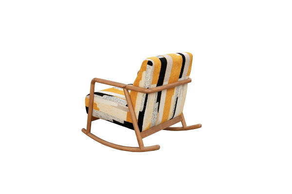 Designer schommelstoel woonkamer eenzitter bunder eenzitter houten frame