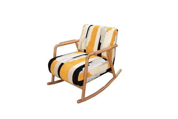 Designer schommelstoel woonkamer eenzitter bunder eenzitter houten frame