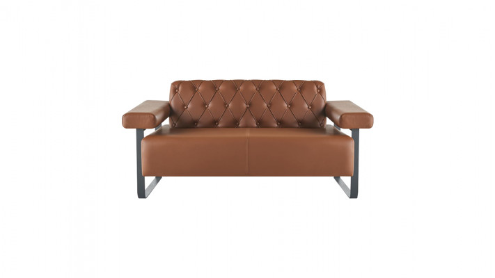 Ledersofa's Chesterfield Originele Knopen 2-zits Bankstellen Fauteuil Modern