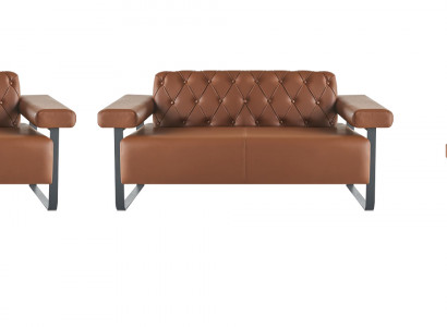 Ledersofa's Chesterfield Originele Knopen 2-zits Bankstellen Fauteuil Modern