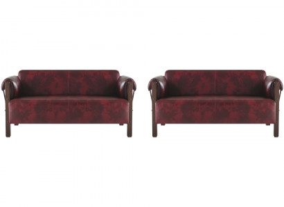 Lederen banken 2-zits Bordeaux Lederen zitmeubel Sofa-set Banken Modern