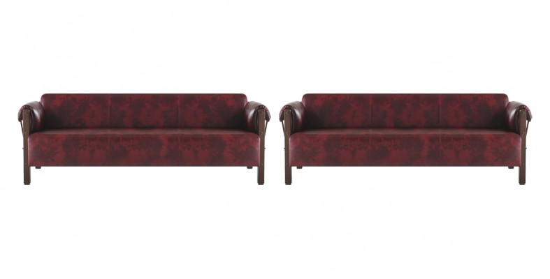 Bankstellen 3-zits Leren Bankstellen Set Bordeaux Moderne Stijl Bank Zachte Armleuningen