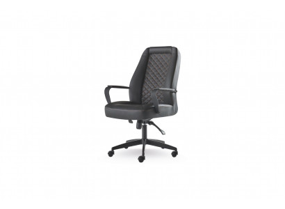 Bureaustoel Zwart Draaistoel Modern Werkkamer Met Wielen Leren Fauteuil
