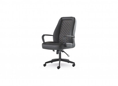 Bureaustoel Zwart Draaistoel Modern Werkkamer Met Wielen Leren Fauteuil