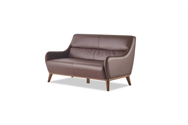 Zitmeubelset Volledig 2-zits fauteuil bruin leer klassiek leer hout