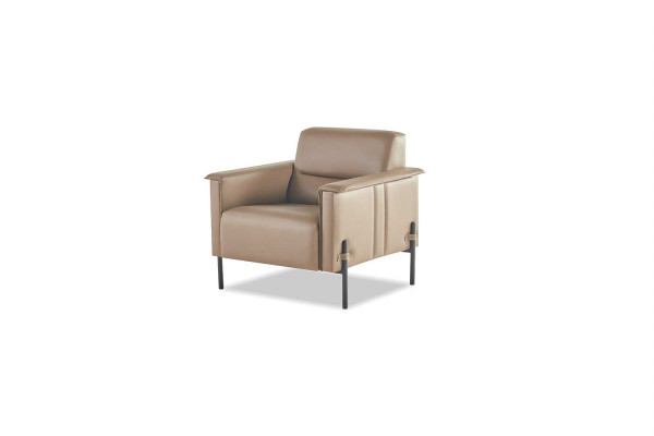 Compleet bankstel 3-zits fauteuil lederen bank modern leunstoel leer