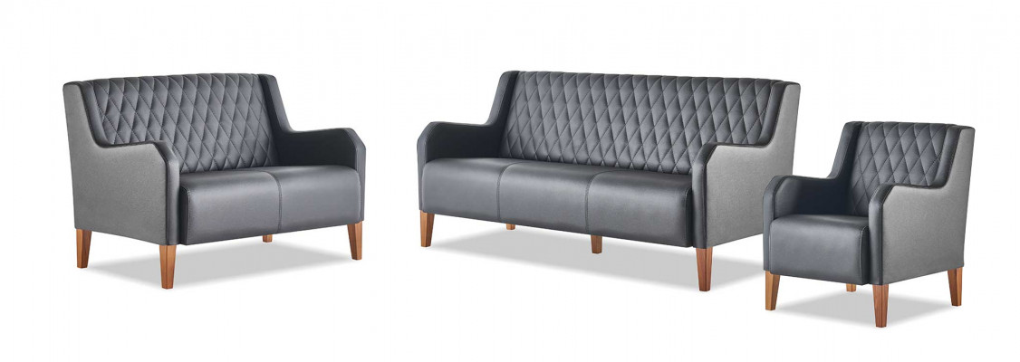 Complete set 3-zits 2-zits fauteuil zwart bankstel moderne banken