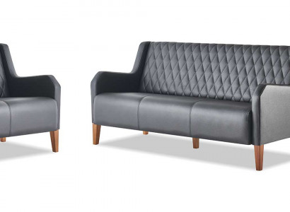 Complete set 3-zits 2-zits fauteuil zwart bankstel moderne banken