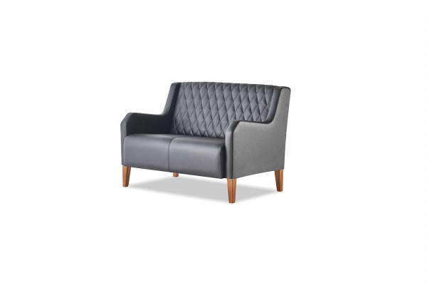 Compleet lederen sofa's bank zitmeubels 2-zits fauteuil zwart modern set