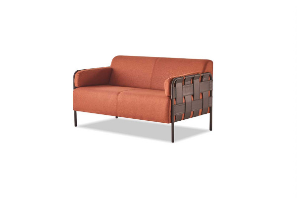 Compleet set 3-zits 2-zits fauteuil oranje bankstellen sofa's textiel