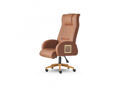 Bureaustoel Bruin Bruin Werkkamer Rollen Modern Directiestoel Draaifauteuil