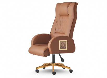 Bureaustoel Bruin Bruin Werkkamer Rollen Modern Directiestoel Draaifauteuil