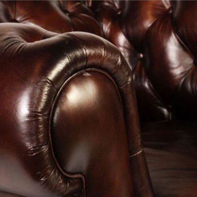 Chesterfield Grote XXL Sofa Blackpool Bank Kunstleer Textiel Bekleding Set