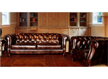 Chesterfield Grote XXL Sofa Blackpool Bank Kunstleer Textiel Bekleding Set