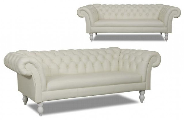CHESTERFIELD SOFA BANKSTEL STOFFE SET TEXTIEL 3-ZITTER NIEUW GEMAAKT IN EU