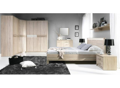 Compleet bed kledingkast slaapkamer set kast bed commode - Cremona 3