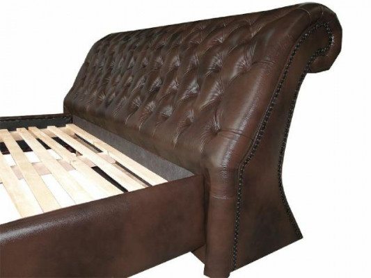Chesterfield Big Bett Gestoffeerd Bed Tweepersoonsbed Antiek Elegant Koninklijk Bed NIEUW