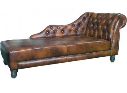 Chaiselongues Chesterfield Ligbed Chaise Leer Textiel Stof Bank Ontspannen