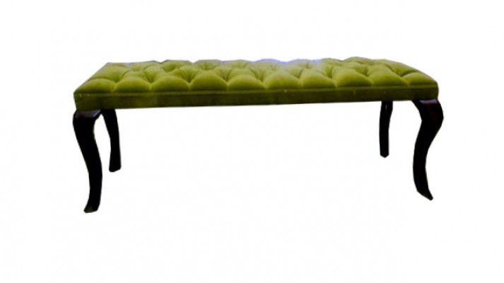 Chesterfield poef bijzetpoef ottomaan bank leer stof textiel bijzettafel