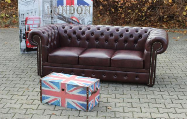 Chesterfield Sofa Bankstel Bekleding 3-Zits Klassieke Banken Set Nieuw