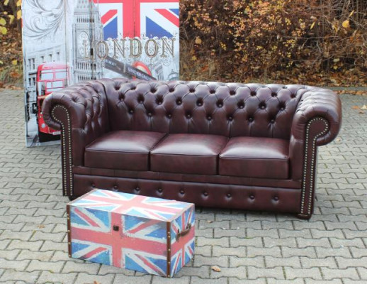 Chesterfield Sofa Bankstel Bekleding 3-Zits Klassieke Banken Set Nieuw