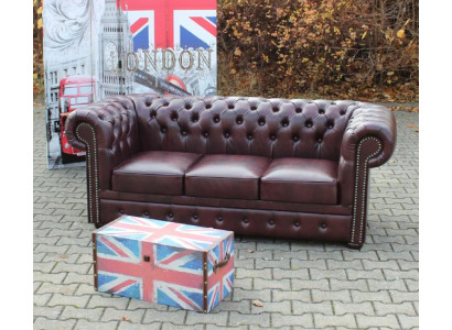 Chesterfield Sofa Bankstel Bekleding 3-Zits Klassieke Banken Set Nieuw