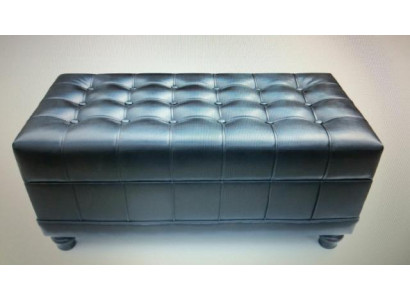 Chesterfield voetenbank hocker ottomaan pufa voetsteun bekleding leer textiel