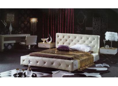 Elegant designer bed, bedden, leren bed, Chesterfield gestoffeerd bed, tweepersoonsbed, nieuw