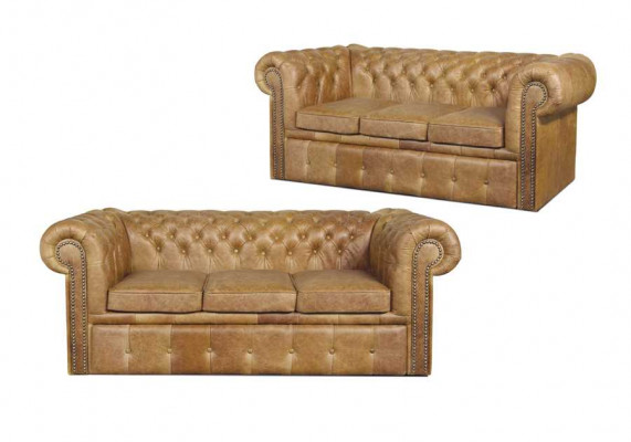 Chesterfield Designer Bank Sofa Bekleding Set 3-zits Napoli Banken Meubels