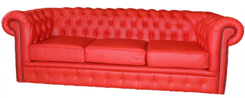Chesterfield Gestoffeerde Bank Designer Set 3 Zitsbanken Klassiek *Nieuw*