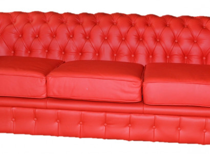 Chesterfield Gestoffeerde Bank Designer Set 3 Zitsbanken Klassiek *Nieuw*