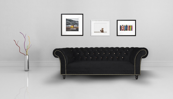 Chesterfield Bank Bekleding Designer Banken Sofa's Set Textiel Stof Textiel 30