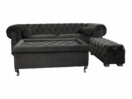 Chesterfield Bank 3 ZITTER Bekleding Designer Banken Sofa's Set SL Bank 19