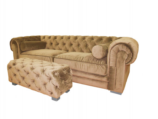 Chesterfield Sofa Stoff Designer Banken Sofas Set Bank SLIII Sofa №40