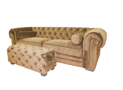 Chesterfield Sofa Stoff Designer Banken Sofas Set Bank SLIII Sofa №40