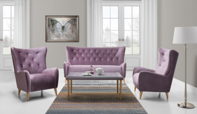 Sofa set 2,50+1+1+Coffeetafel Chesterfield bankstel Compleet set Garnituur Bank