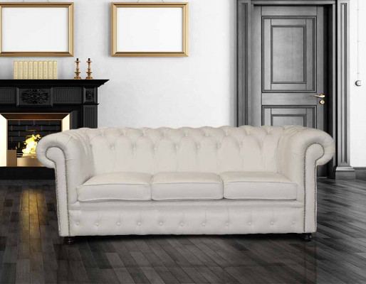 Bankstel Sofa Bekleding Set Zitbanken Banken Chesterfield 3-Zitter NAPOLI III