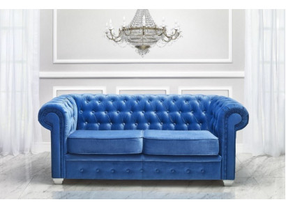 Chesterfield Design Luxus Beklede Sofa Bank Zithoek Leder Textiel Nieuw #H3