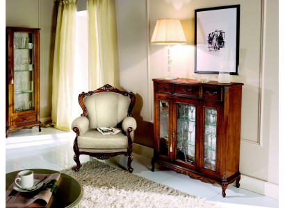 Meubels in barokstijl houten dressoir kast vitrine meubels luxe fauteuil