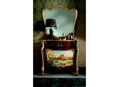 Italiaanse commode dressoir handbeschilderde kast luxe dressoir Italiaans hout